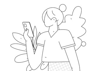 Notification announcement vector creative flat hand drawn illustration
