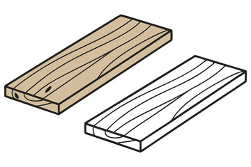 Two rectangular wooden blocks show a detailed pattern with lines on transparent background