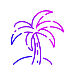 palm tree line icon