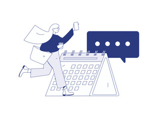 Notification announcement vector creative flat hand drawn illustration
