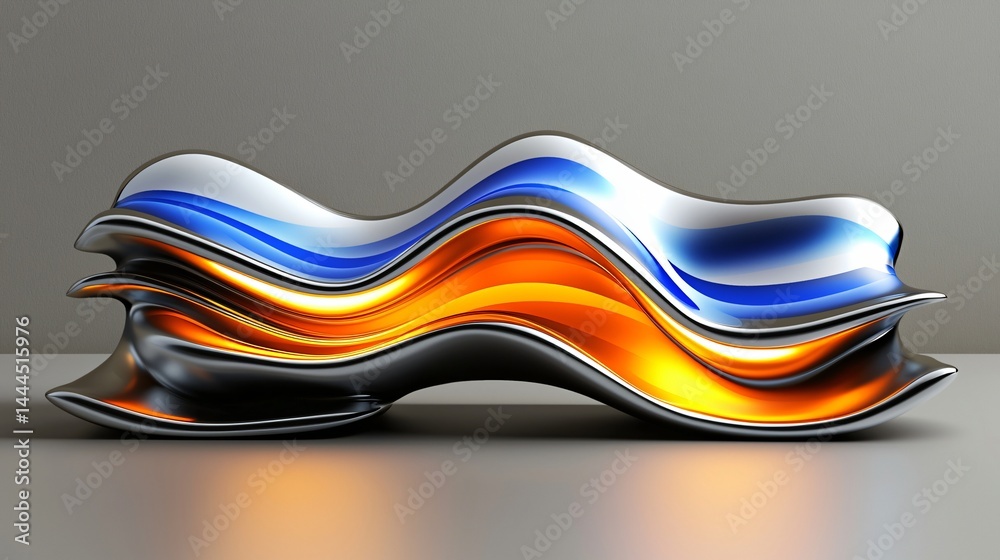 Poster vibrant and colorful object resting on a table showcasing artistic soft blending with harsh lighting