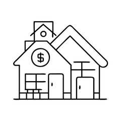 housing icon, housing line art - simple line art of housing, perfect for housing logos and icons