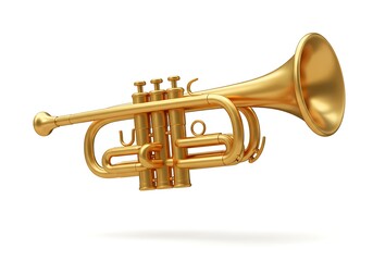 Obraz premium 3D musical instrument of trumpet
