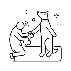 dog training treats icon, dog training treats line art - simple line art of dog training treats, perfect for dog training treats logos and icons