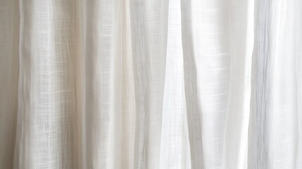 Obraz premium Close-up of textured white background curtain