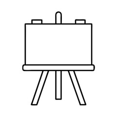 easel icon, easel line art - simple line art of easel, perfect for easel logos and icons