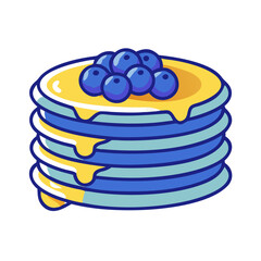 Stack of Delicious Blueberry Pancakes