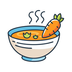  Carrot and Ginger Soup in a Bowl