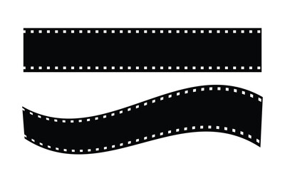  Cinema film strips reel templates. retro film strip frame element isolated on transparent background. video or movie film vintage analog cinema, photograph camera. abstract vector illustration