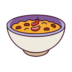  Hearty Chili with Beans in a Bowl