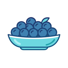  Bowl of Fresh Blueberries