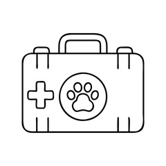 first aid kit for pets icon, first aid kit for pets line art - simple line art of first aid kit for pets, perfect for first aid kit for pets logos and icons
