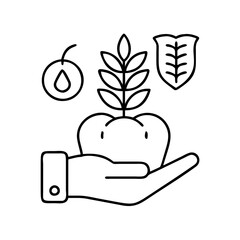 food security icon, food security line art - simple line art of food security, perfect for food security logos and icons