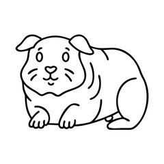 guinea pig icon, guinea pig line art - simple line art of guinea pig, perfect for guinea pig logos and icons