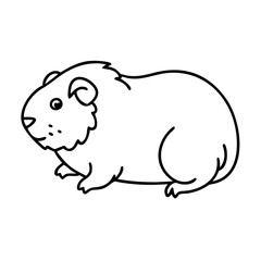guinea pig icon, guinea pig line art - simple line art of guinea pig, perfect for guinea pig logos and icons