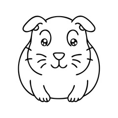 guinea pig icon, guinea pig line art - simple line art of guinea pig, perfect for guinea pig logos and icons