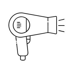 hairdryer icon, hairdryer line art - simple line art of hairdryer, perfect for hairdryer logos and icons