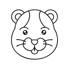 hamster icon, hamster line art - simple line art of hamster, perfect for hamster logos and icons