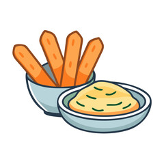  Delicious Carrot Sticks with Hummus