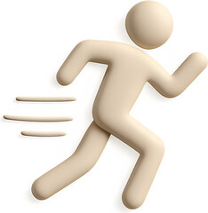 미니멀달리는사람3D아이콘