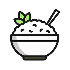  Savory Coconut Rice in Bowl