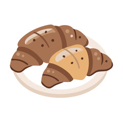  Tasty Freshly Baked Chocolate Croissants