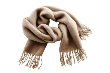 Stylishly Knotted Scarf in Neutral Shade for Autumn and Winter