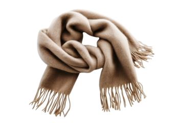 Stylishly Knotted Scarf in Neutral Shade for Autumn and Winter