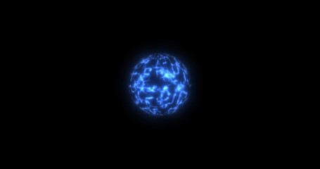 Shining Dark Blue Magic Orb