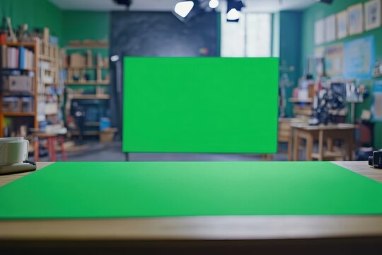 Back to school green screen Photo letter template for creative educational projects, Back to school green screen, Photo letter template design concept for intro