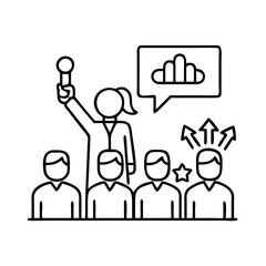 advocacy icon, advocacy line art - simple line art of advocacy, perfect for advocacy logos and icons