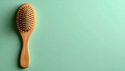 Brushing routine for healthy hair home product photography minimalist style close-up view beauty care essentials