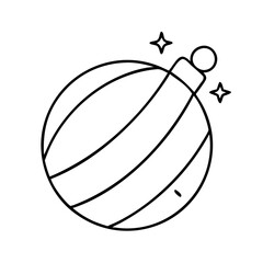 ball toy icon, ball toy line art - simple line art of ball toy, perfect for ball toy logos and icons