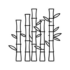bamboo forest icon, bamboo forest line art - simple line art of bamboo forest, perfect for bamboo forest logos and icons
