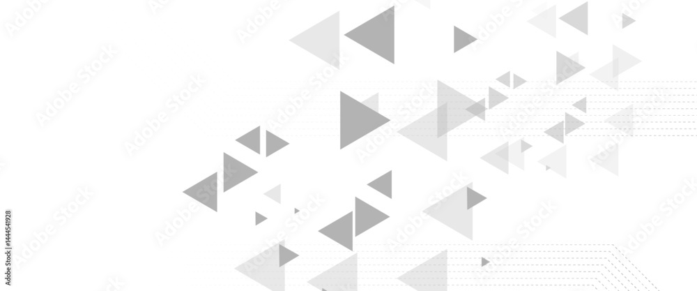 Aufkleber Abstract triangular geometric pattern. Black and white triangle background.