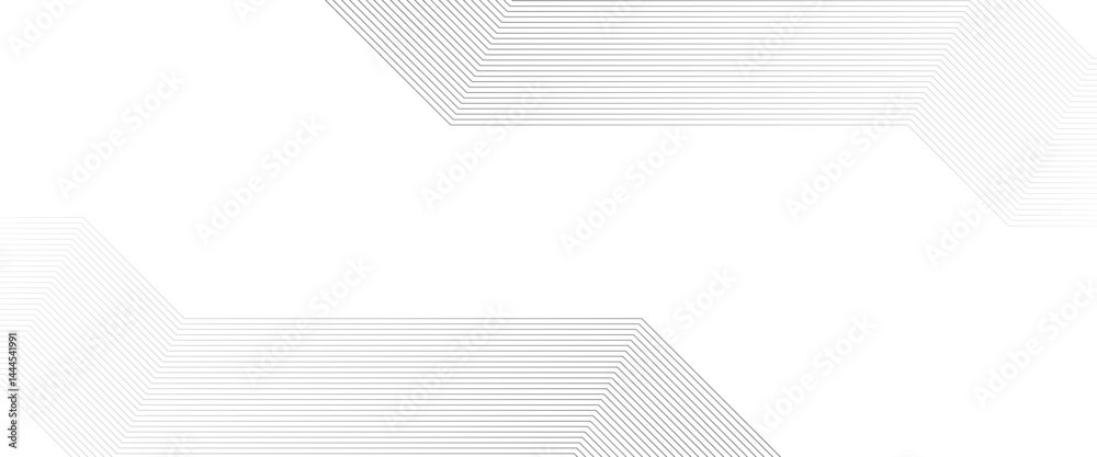 Poster Abstract white and gray  geometric dynamic lines pattern transparent background design.