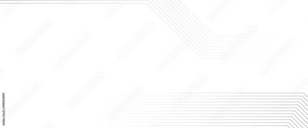 Poster Abstract white and gray  geometric dynamic lines pattern transparent background design.