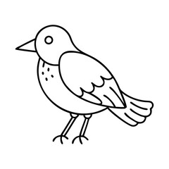 bird icon, bird line art - simple line art of bird, perfect for bird logos and icons
