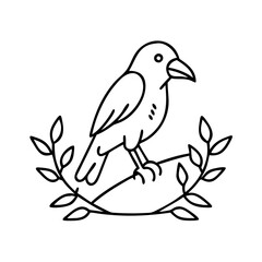 bird icon, bird line art - simple line art of bird, perfect for bird logos and icons