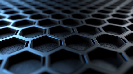 Close-up view of a geometric hexagonal pattern.
