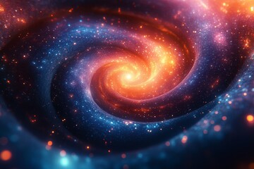 Cosmic swirl, nebula, space, energy, vibrant colors, background, abstract art