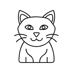 cat icon, cat line art - simple line art of cat, perfect for cat logos and icons
