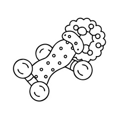 chew toy icon, chew toy line art - simple line art of chew toy, perfect for chew toy logos and icons