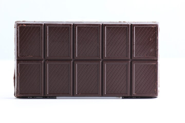a bar of chocolate isolated on white background