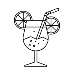cocktail icon, cocktail line art - simple line art of cocktail, perfect for cocktail logos and icons