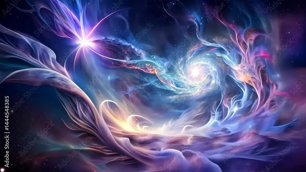 Wall mural cosmic nebula a journey through swirling clouds of interstellar dust and glowing stars