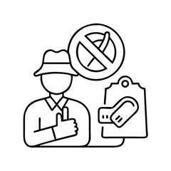 crime prevention icon, crime prevention line art - simple line art of crime prevention, perfect for crime prevention logos and icons