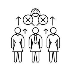 diversity icon, diversity line art - simple line art of diversity, perfect for diversity logos and icons