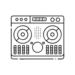 dj console icon, dj console line art - simple line art of dj console, perfect for dj console logos and icons