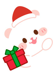 Christmas White Bear - White Bear Border Decoration